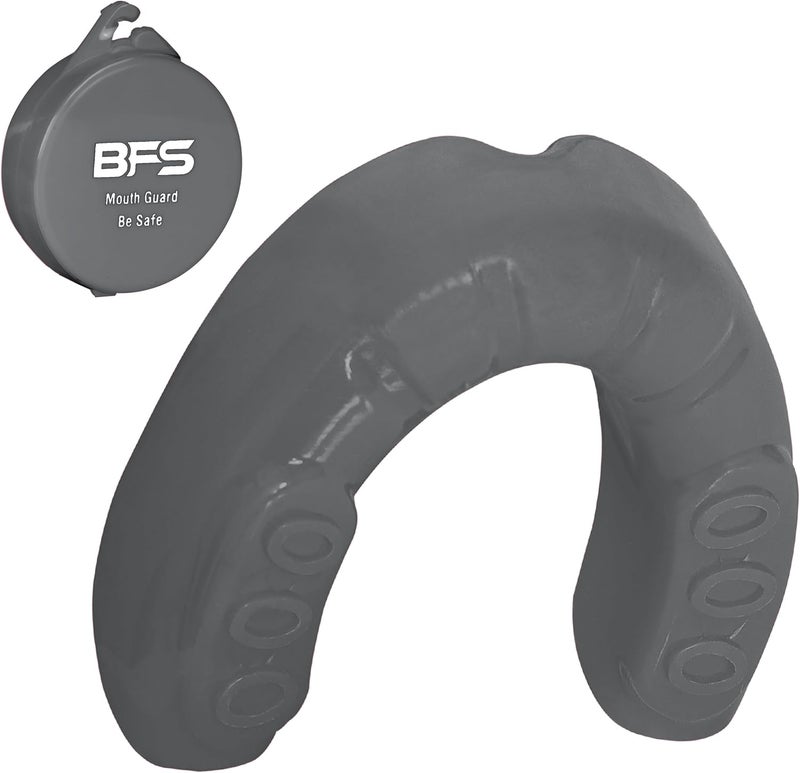 BFS IMPEX Mouth Guard Sports for Adults Best for Teeth,MMA Mouth Guard with Case for Boxing,Karate,Rugby,Football MouthGuard(Silver) - Image 1